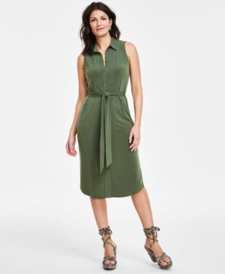 I.N.C. International Concepts - Women's Sleeveless Printed Shirtdress
