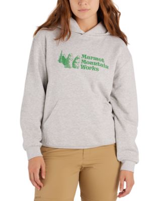 Marmot - Women's MMW Logo-Print Ribbed-Trim Hoodie
