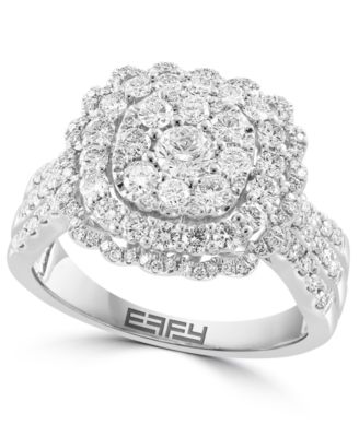EFFY Collection - Diamond Cluster Ring (1-1/3 ct. t.w.) in 14k White Gold