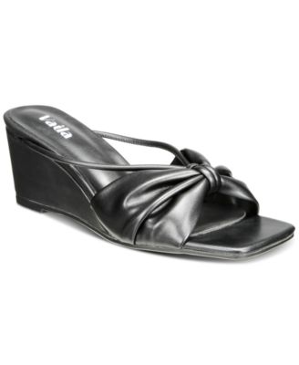 VAILA SHOES - Women's Olivia Knotted Slide Wedge Sandals