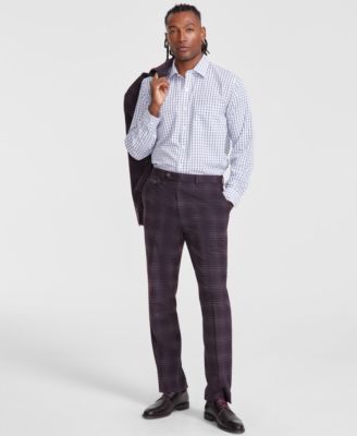 Tayion Collection - Men's Classic-Fit Plaid Suit Pants