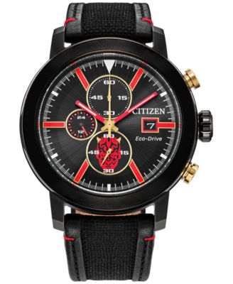 Citizen - Men's Chronograph Star Wars Darth Maul Mastermind Black Nylon & Leather Strap Watch 44mm
