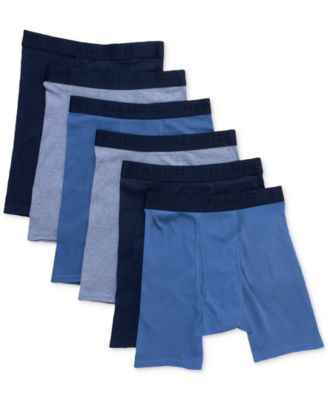 Hanes - Men's 6-Pack Logo Boxer Briefs
