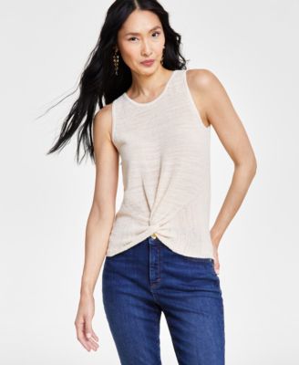 I.N.C. International Concepts - Women's Twist-Hem Sweater Tank Top,