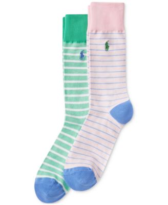 Polo Ralph Lauren - Men's 2-Pk. Oxford Striped Slack Socks