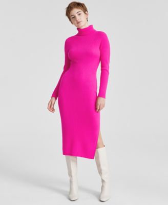 Charter Club - Women's Cashmere Turtleneck Midi Sweater Dress