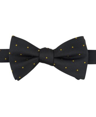 Tayion Collection - Mens Black Dot Bow Tie
