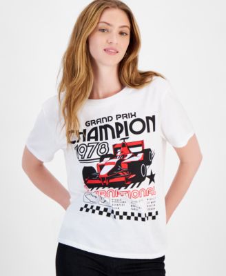 Love Tribe - Juniors' Cotton Grand Prix Crewneck Tee
