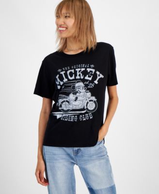 Disney - Juniors' Cotton Mickey Riding Club Crewneck Tee