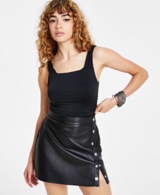 Bar III - Women's Ruched Twisted-Strap Bodysuit