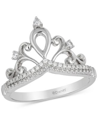 Disney Enchanted Vault - Diamond Princess Tiara Ring (1/10 ct. t.w.) in Sterling Silver