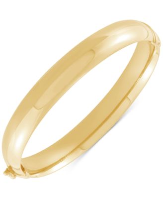 Macy's - Polished Tube Hinge Bangle Bracelet in 18K Gold-Plated Sterling Silver