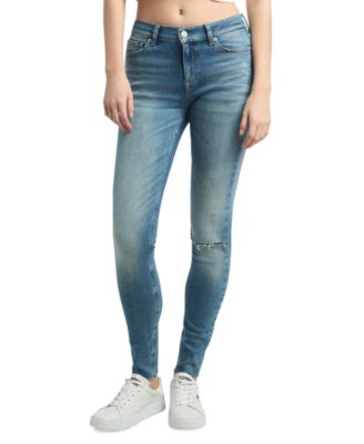 Tommy Jeans - Women's Nora Mid-Rise Distressed Skinny Jeans