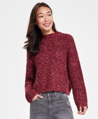 DKNY Jeans - Women's Mock Neck Ribbed Knit Sweater