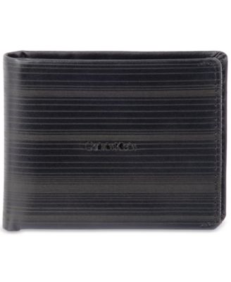 Calvin Klein - Men's Laser-Pattern Logo Slim-Fold Logo Wallet