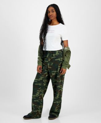 Grayson Threads, The Label - Juniors' High-Rise Wide-Leg Cargo Pants