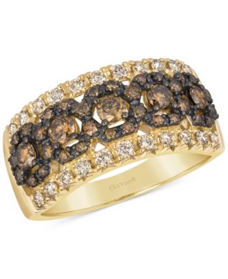 Le Vian - Chocolate Diamond & Nude Diamond Fancy Openwork Ring (1-1/6 ct. t.w.) in 14k Gold