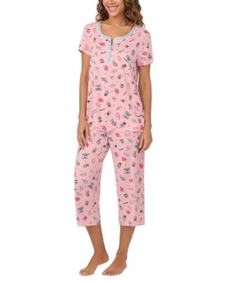 Cuddl Duds - Women's 2-Pc. Cropped Short-Sleeve Pajamas Set