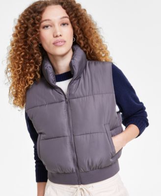 Madden Girl - Juniors' Zip-Front Puffer Vest