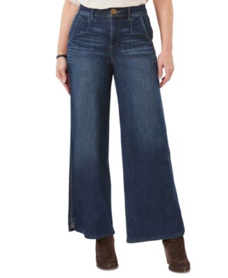 Democracy - Petite "Ab"solution Sky Rise Wide-Leg Jeans