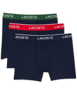 Lacoste - Men's Regular Fit Logo Waistband Boxer Briefs, Pack of 3