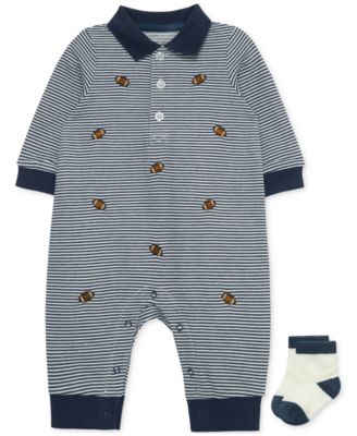 Little Me - Baby Football Coverall & Socks Set