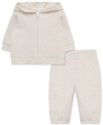 Little Me - Baby Quilted Hoodie & Pants, 2 Piece Set