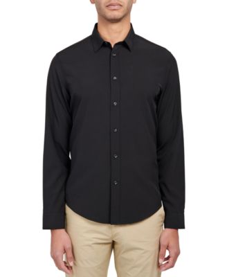 Brooklyn Brigade - Men's Dante Non-Iron Performance Stretch Moisture-Wicking Solid Button-Down Shirt