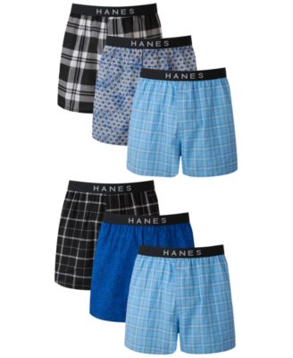 Hanes - Men's 5+1 Bonus Pack Woven Boxers
