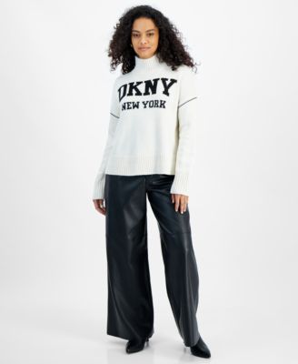 DKNY Jeans - Petite Intarsia Logo Sweater