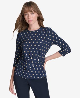 Tommy Hilfiger - Women's Moondance Cinched 3/4-Sleeve Top