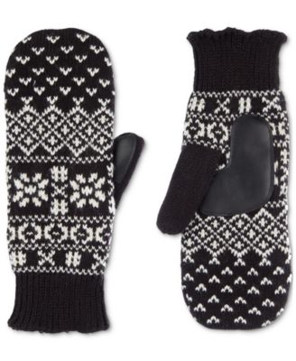 Isotoner Signature - Nordic Fair Isle Water Repellent Knit Mittens