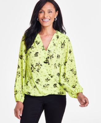 I.N.C. International Concepts - Women's Printed Surplice Top