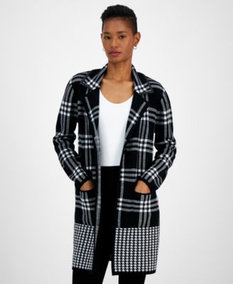 Kasper - Women's Plaid Cardigan