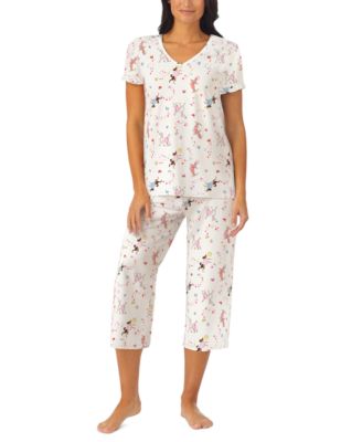 Cuddl Duds - Women's 2-Pc. Cropped Short-Sleeve Pajamas Set