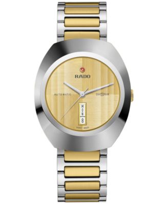 Rado - Unisex Swiss Automatic Original DiaStar Two-Tone Stainless Steel Bracelet Watch 38mm