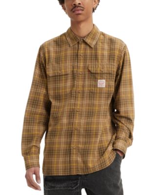 Levi's - Men's Relaxed Fit Workwear Boone Plaid Long Sleeve Button-Front Shirt