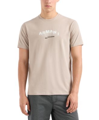 A|X Armani Exchange - Men's Slim Fit Short Sleeve Crewneck Curved Logo T-Shirt