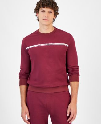 A|X Armani Exchange - Men's Long Sleeve Crewneck Linear Logo Sweatshirt