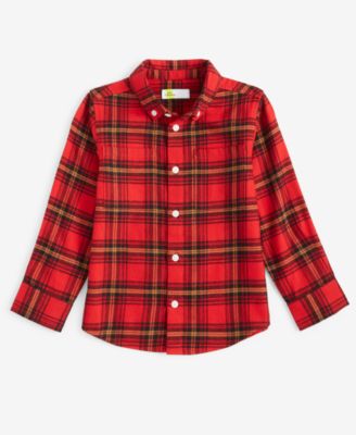 Epic Threads - Little & Big Boys Mary Plaid Button-Down Flannel Shirt