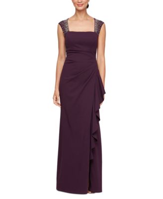 Alex Evenings - Women's Embellished Ruffled Gown