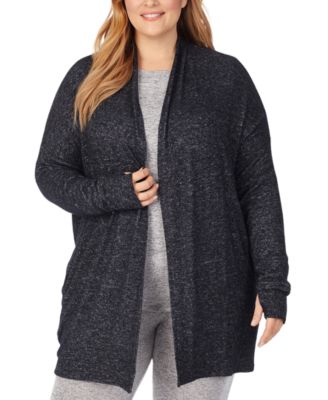 Cuddl Duds - Plus Size SoftKnit Thumbhole-Cuff Wrap