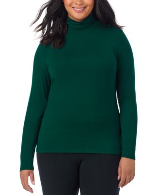 Cuddl Duds - Plus Size Softwear Long-Sleeve Turtleneck Top