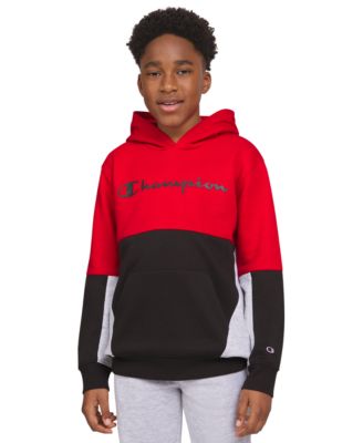 Champion - Big Boys Colorblocked Pieced Logo Hoodie