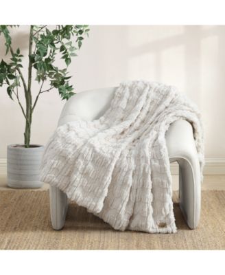 UGG® - Denai Carved Faux-Fur Throw, 50" x 70"