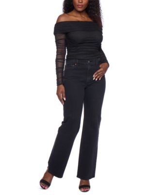 Alex & Sophia - Juniors' Off-The-Shoulder Embellished Top