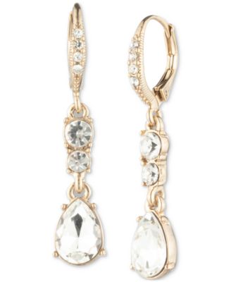 Givenchy - Gold-Tone Mixed Crystal Linear Drop Earrings