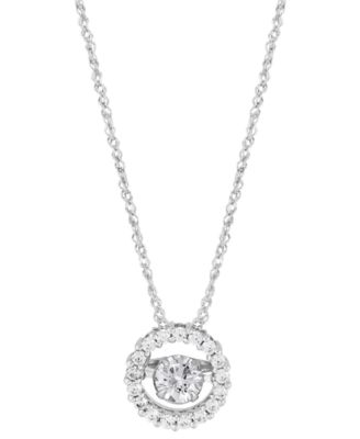 Grown With Love - Lab Grown Diamond Openwork Halo Pendant Necklace (3/4 ct. t.w.) in 14k White Gold, 16" +2" extender