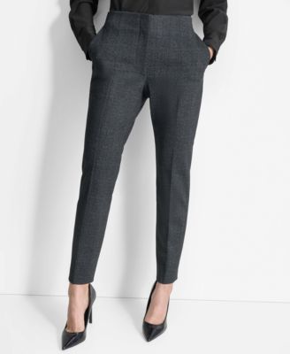 DKNY - Women's High-Rise Slim-Leg Ankle Trousers