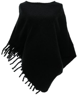 FRAAS - Women's Boucl&eacute; Fringe-Trim Poncho